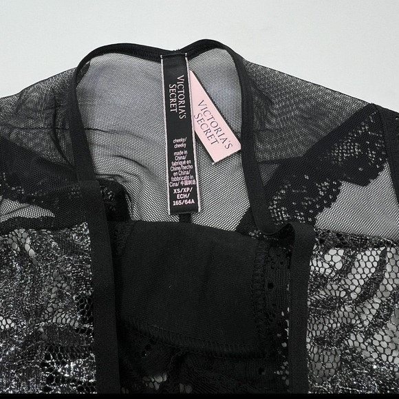 VS Floral Lace Mesh Back Cheeky Panty XS - Picture 9 of 10